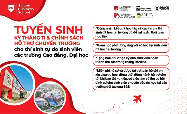 THÔNG BÁO TUYỂN SINH KỲ THÁNG 11 VÀ CHÍNH SÁCH HỖ TRỢ CHUYỂN TRƯỜNG CHO THÍ SINH TỰ DO, SINH VIÊN CÁC TRƯỜNG CAO ĐẲNG, ĐẠI HỌC