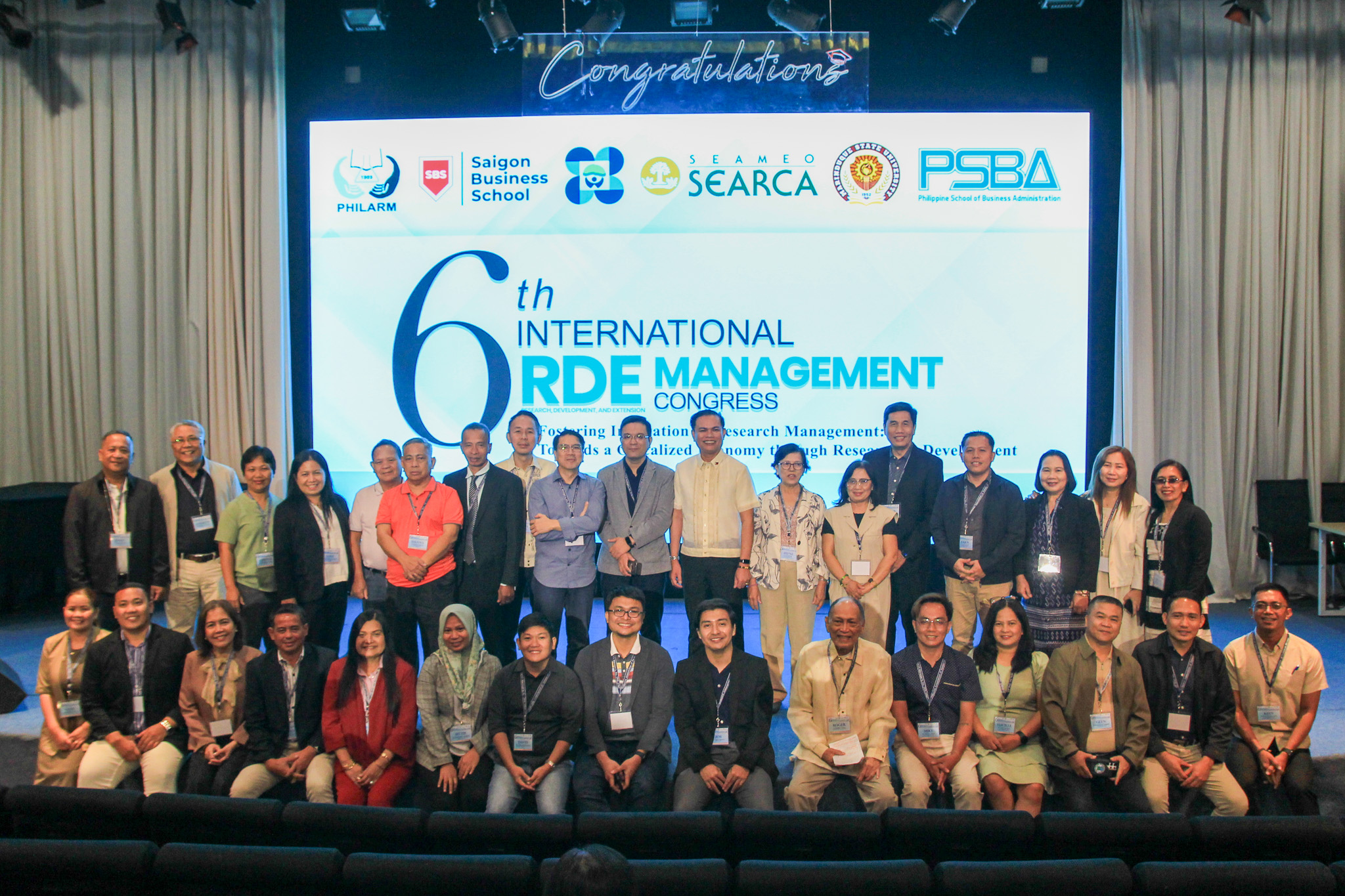 the 6th International Conference on Research, Development, and Extension (RDE) Management Congress 2