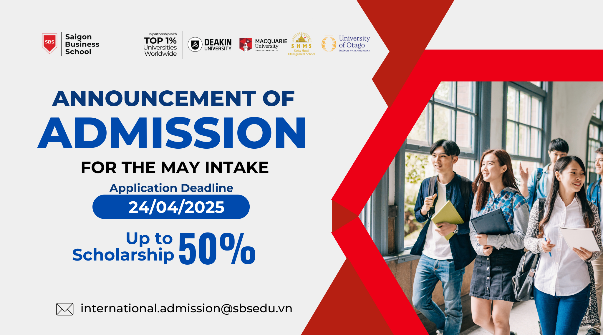 May 2025 Intake Admissions